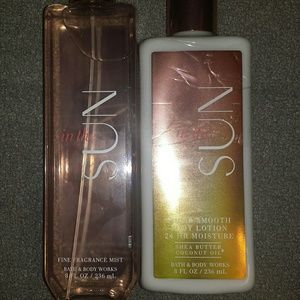 Fun in the Sun body spray and lotion set